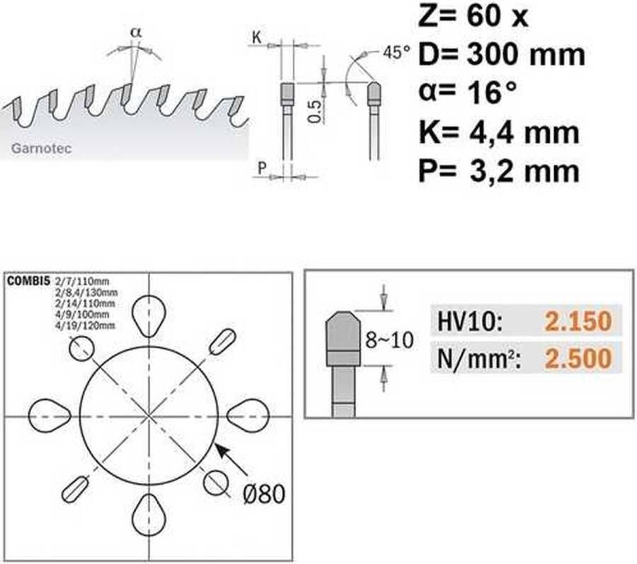 CMT Opdeelcirkelzaagblad Cirkelzaag Materiaal 1 Stuk(s)