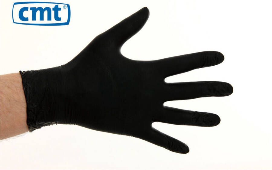 CMT soft nitril handschoenen poedervrij XL zwart- nitril handschoenen- wegwerp handschoenen 100stuks