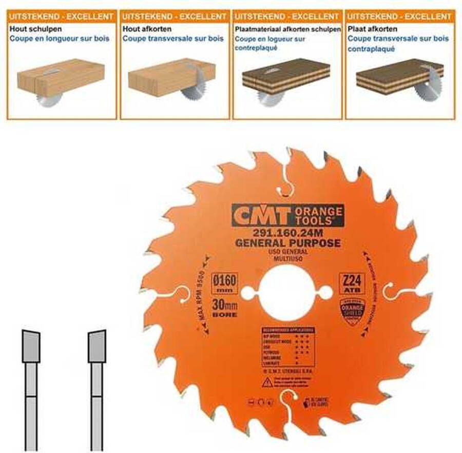 CMT Universeel cirkelzaag voor draagbare machines Zaagblad Materiaal Zagen 1 Stuk(s)