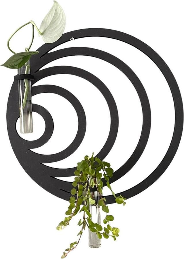 CNCCreative Plantenrek Muurdecoratie Stekstation Plantenhanger Wanddecoratie Hangpot Hangpotten binnen -Bloempot Reageerbuisjes Stekken Plantenbak Plantensteun