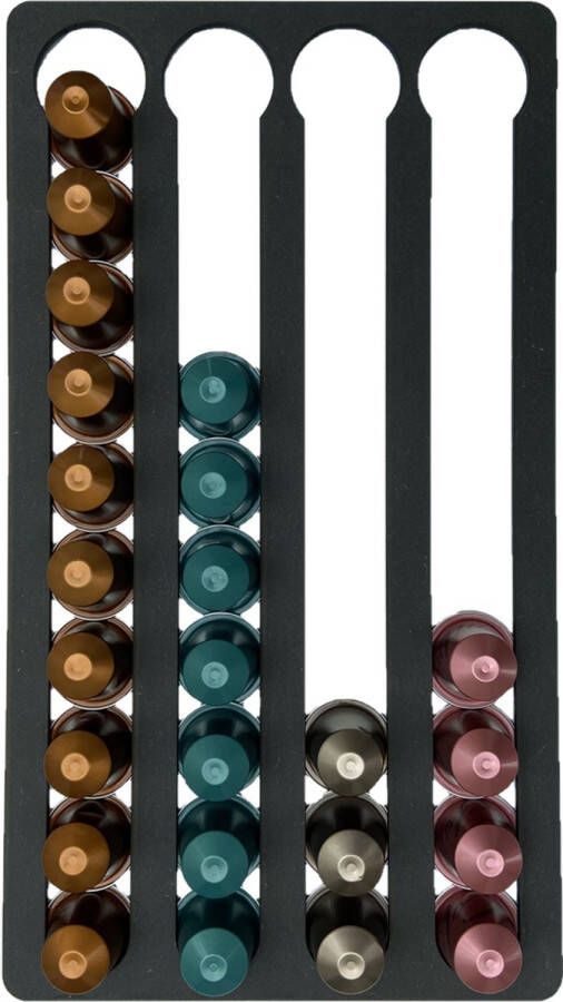 CNCCreative Nespresso capsulehouder Cuphouder voor Nespresso cups 40 Capsules Zwart Capsulehouders Capsule houder Capsulehouder nespresso Cuphouder Nespresso cuphouder Nespresso cup houder