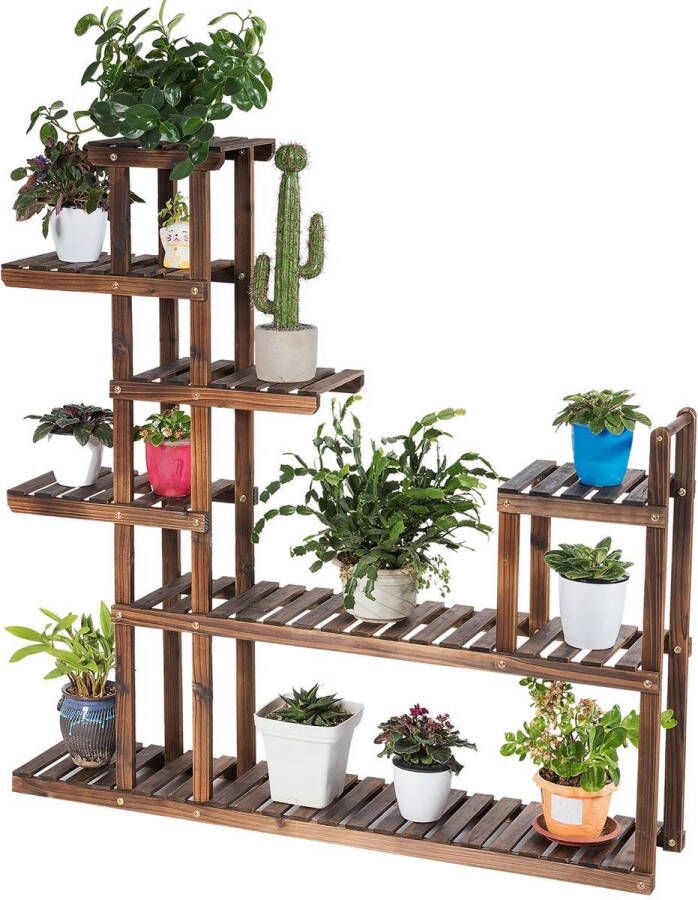 COAST™ Coast 7-vaks plantenrek Multifunctionele houten plank Bruin 130