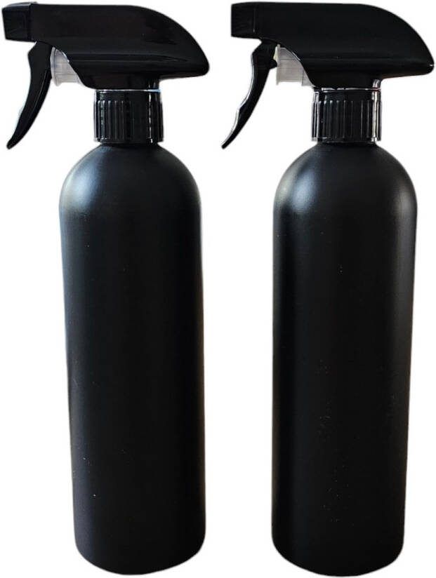 Coax7.62 Set van 2 lege sprayflacons 500ml Mat Zwart Plantenspuit Spuitfles Spray Bottle Waterverstuiver Plantenspuit Binnen Plantensproeier