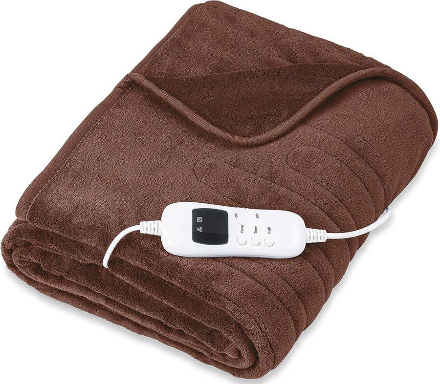 Coazy Elektrische deken 160x120cm Verwarmde Bovendeken Verwarmingsmat Warmtedeken automatische uitschakeling Elektrische Onderdeken Warmte Deken 1 persoons