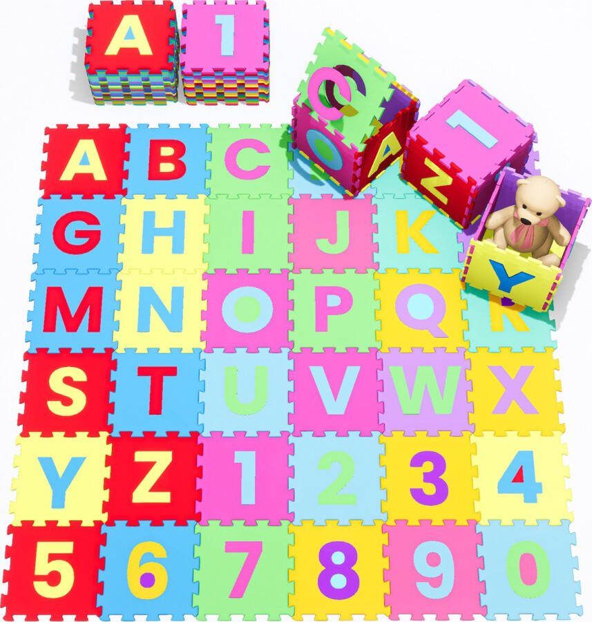 KIDUKU Foam Puzzelmat extra groot Puzzelmat Puzzelmatten en Accessoires Baby Peuters Kleuters Kinderen