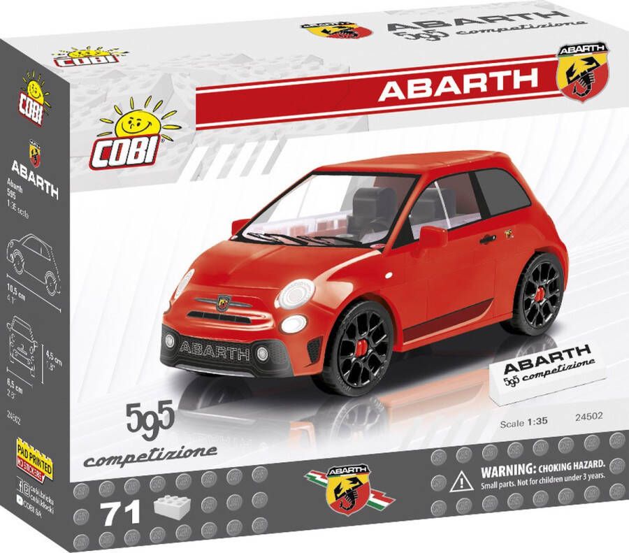 Cobi Modelbouwset Fiat Abarth 595 Junior 1:35 Rood 71-delig