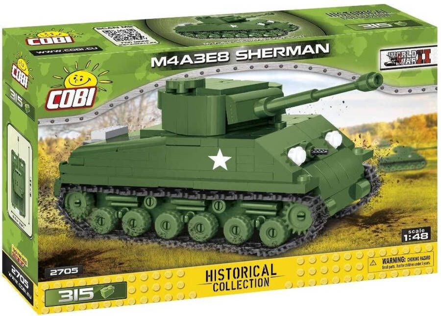 Cobi M4A3E8 Sherman Tank Constructiespeelgoed Modelbouw Schaal 1:48