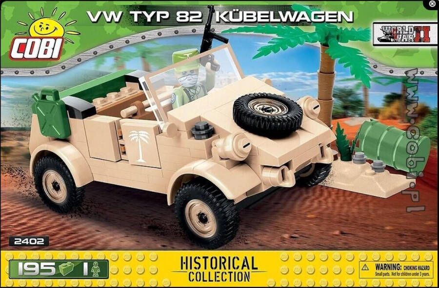 Cobi Vw-82 Kubelwagen Junior Abs Constructiespeelgoed Bouwpakket Modelbouw