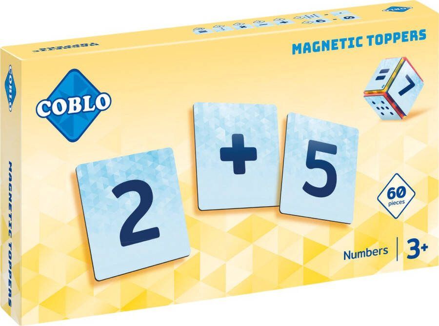 COBLO Magneet Toppers Cijfers 60 stuks Magnetische Cijfers Magnetisch speelgoed Educatief speelgoed Kerstcadeau kinderen Speelgoed 3 jaar t m 12 jaar Kerstkado