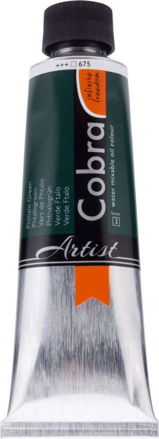 Cobra artist Watervermengbare Olieverf 150 mL 675 Phtalogroen