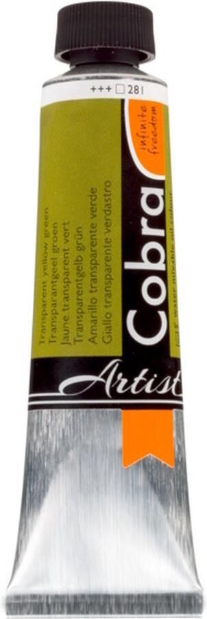 Cobra Artist Olieverf 40 ml Transparent Yellow Green 281
