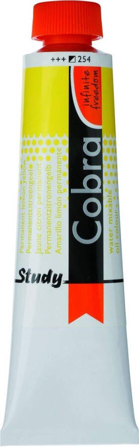 Cobra Study Olieverf 40ml | Permanent Lemon Yellow (254)