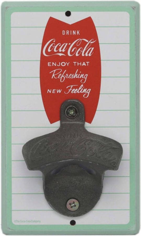 Coca-Cola Gestreepte Flessenopener voor aan de muur