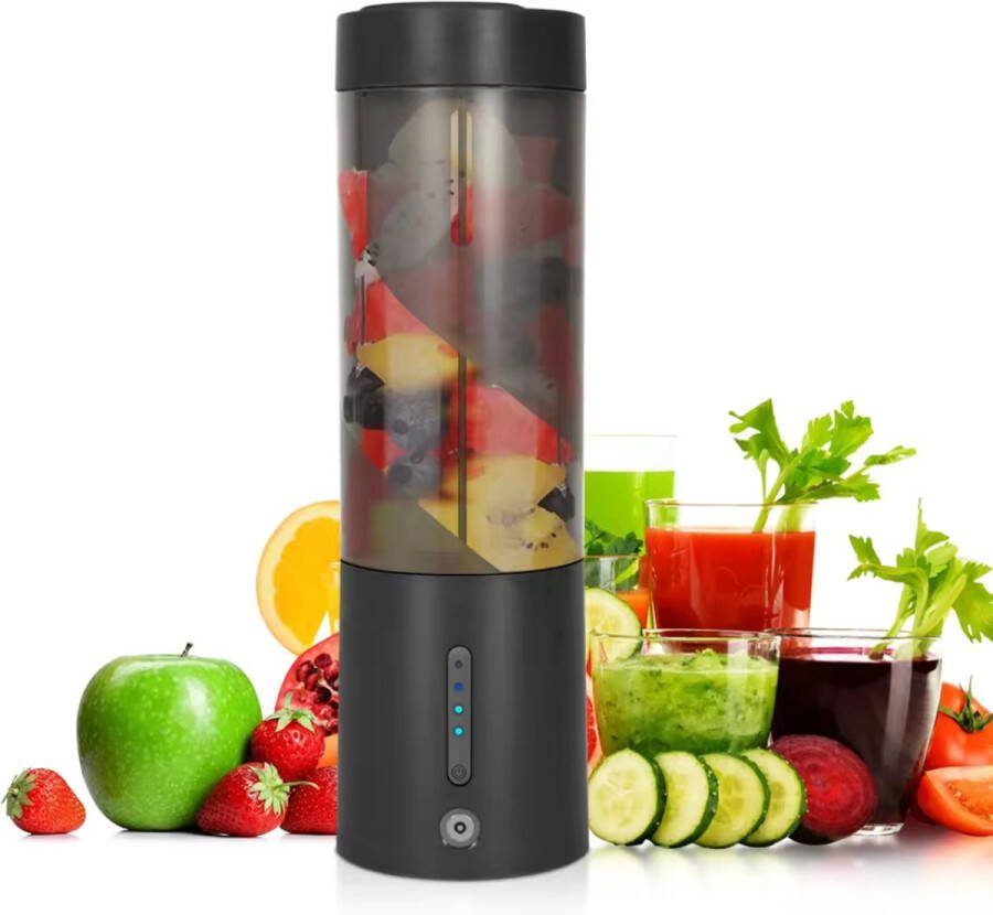 Cocho Blender To Go Smoothie Maker Blauw Oplaadbare Mini Blender Smoothies & Shakes Draadloos & Draagbaar Fruit Mixer USB Oplaadbaar 400 450ML