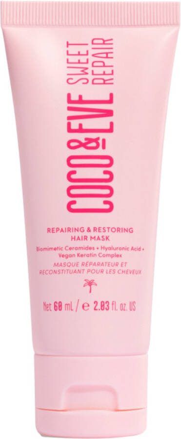 Coco & Eve Travel Sized Sweet Repair Hair Masque 60ml Haarmasker beschadigd haar