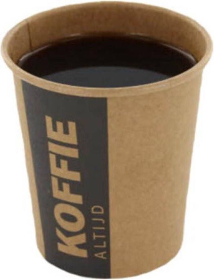 Coffee2Go Koffiebeker Kartonnen beker Koffie cup 177ml Koffiebeker bedrukt Altijd Koffie