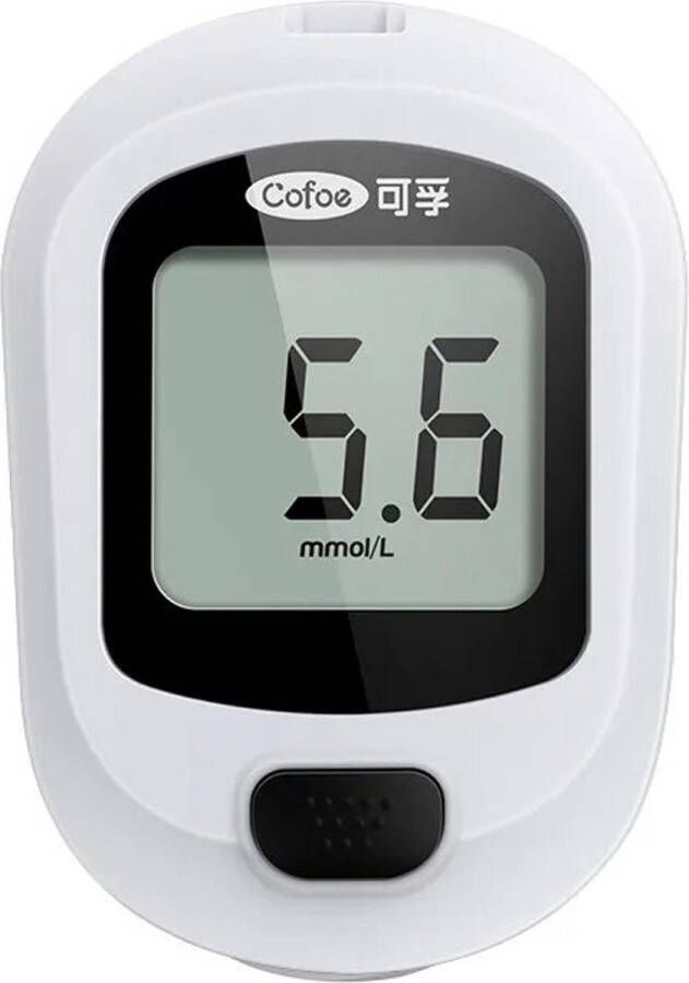 Cofoe Glucosemeter Bloedsuikermeter Glucose startpakket Diabetesmeter 50 Teststrips en lancetten