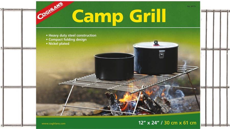 Coghlans Coghlan's Camp Grill Houtskoolbarbecue Opvouwbaar Chroom