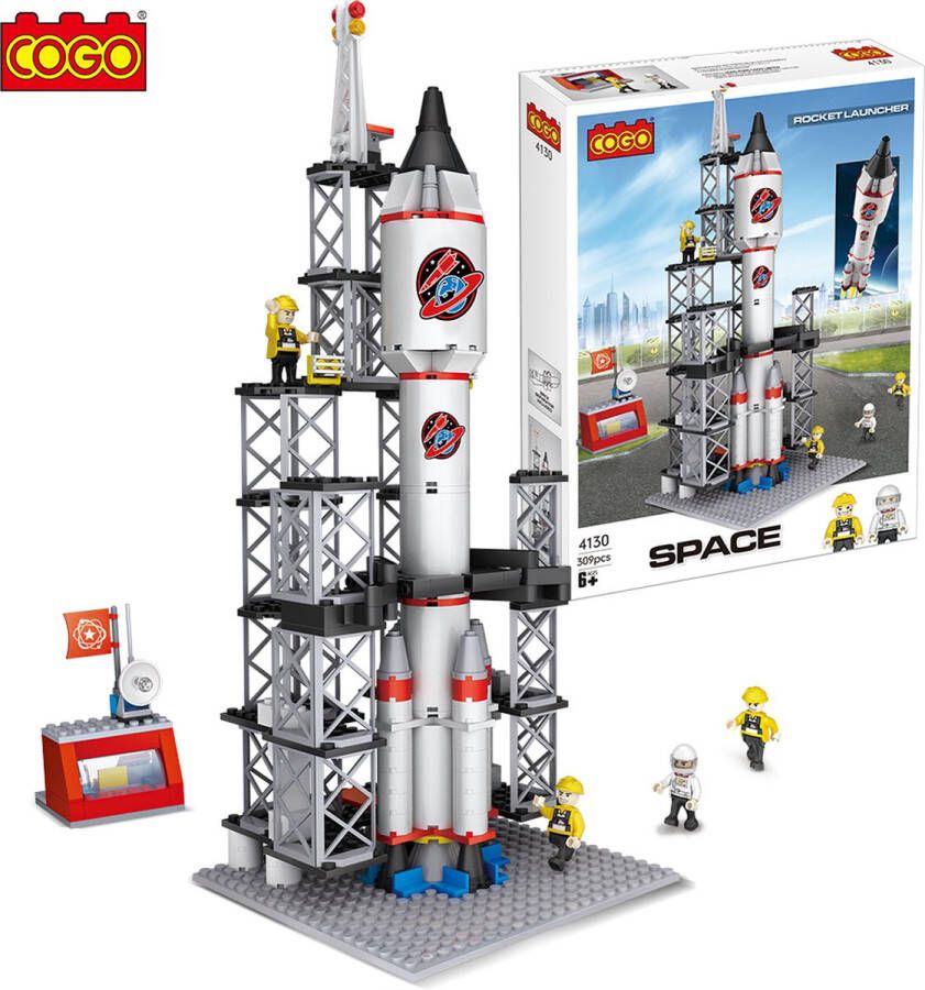 Cogo Space Ruimtevaart Raket Set Constructie Speelgoed 309 Bouwstenen