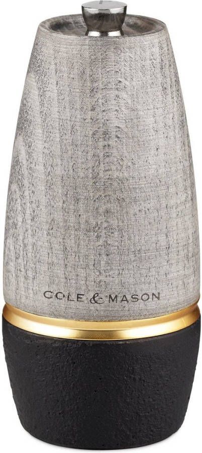 Cole & Mason Bridgwater Pepermolen 13 5cm Gietijzer Hout Traploos Instelbare Maalgrootte Precision+ Maalwerk