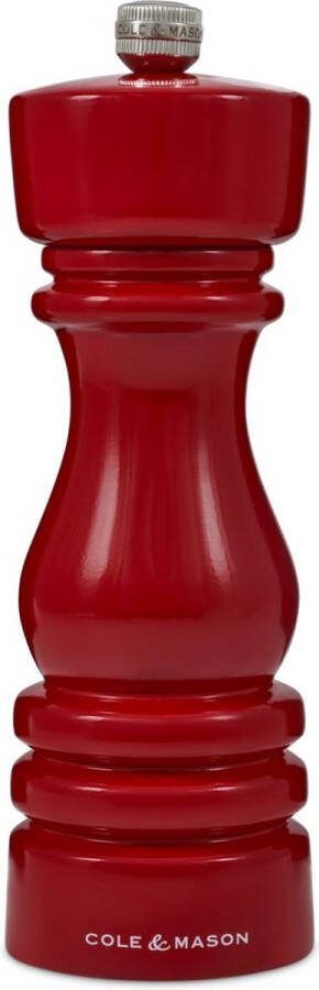 Cole & Mason Zoutmolen London 18cm Beech Glanzend Rood