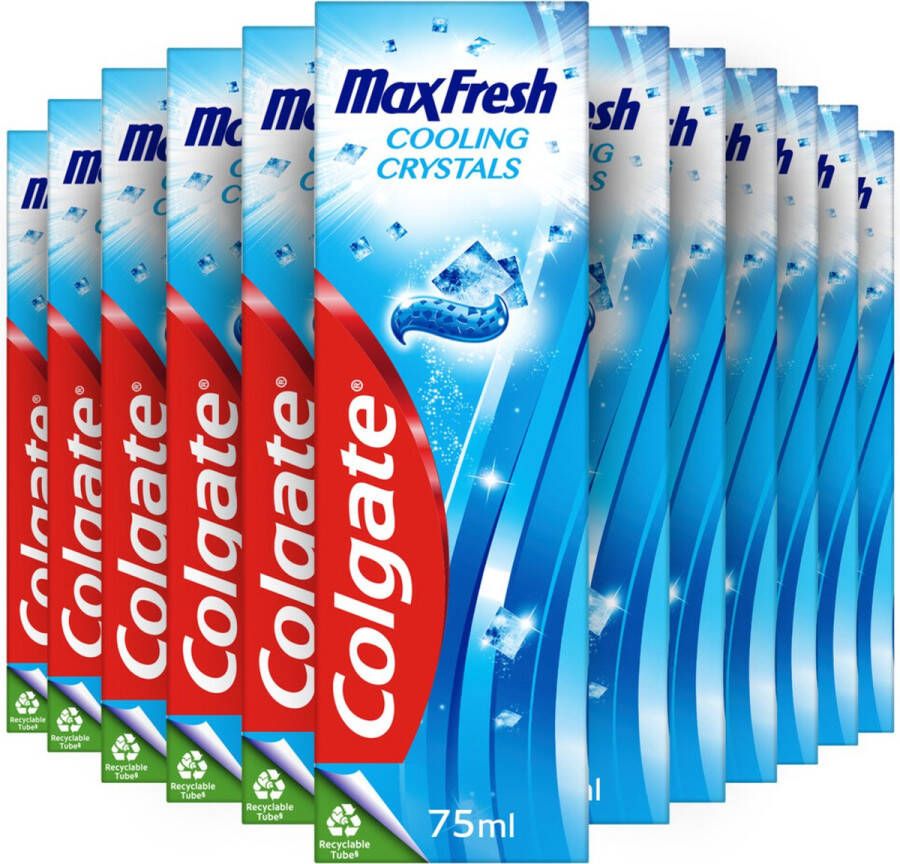 Colgate 12x Tandpasta Max Fresh Cooling Crystals 75 ml