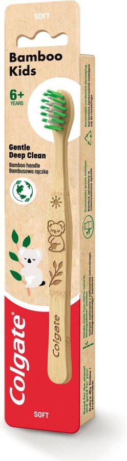 Colgate Bamboo Kids Gentle Deep Clean Kindertandenborstel Soft Vanaf 6 Jaar 1 Stuk De Beste Tandenborstel Voor Uw Kind en Milieu