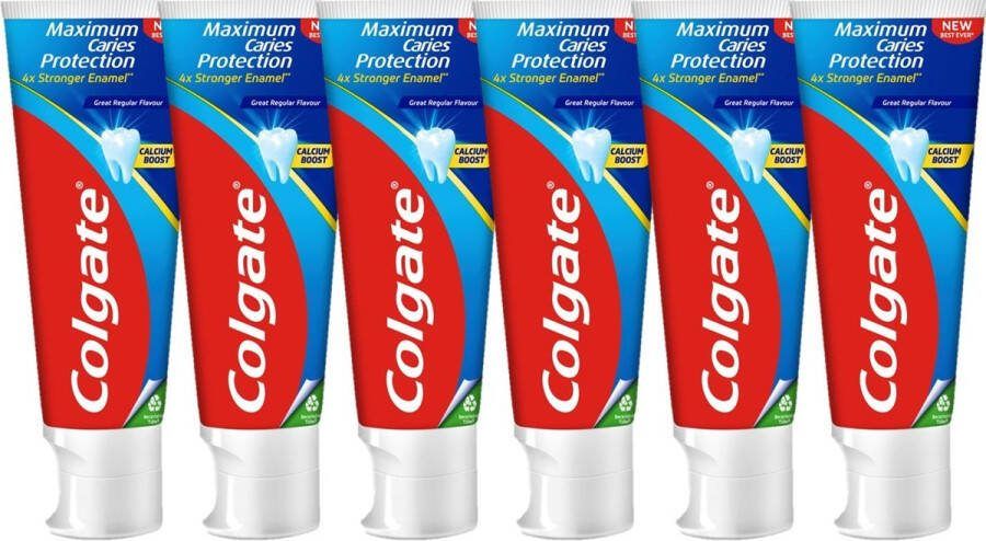 Wooners Colgate Caries Protection Tandpasta 6 x 75 ml