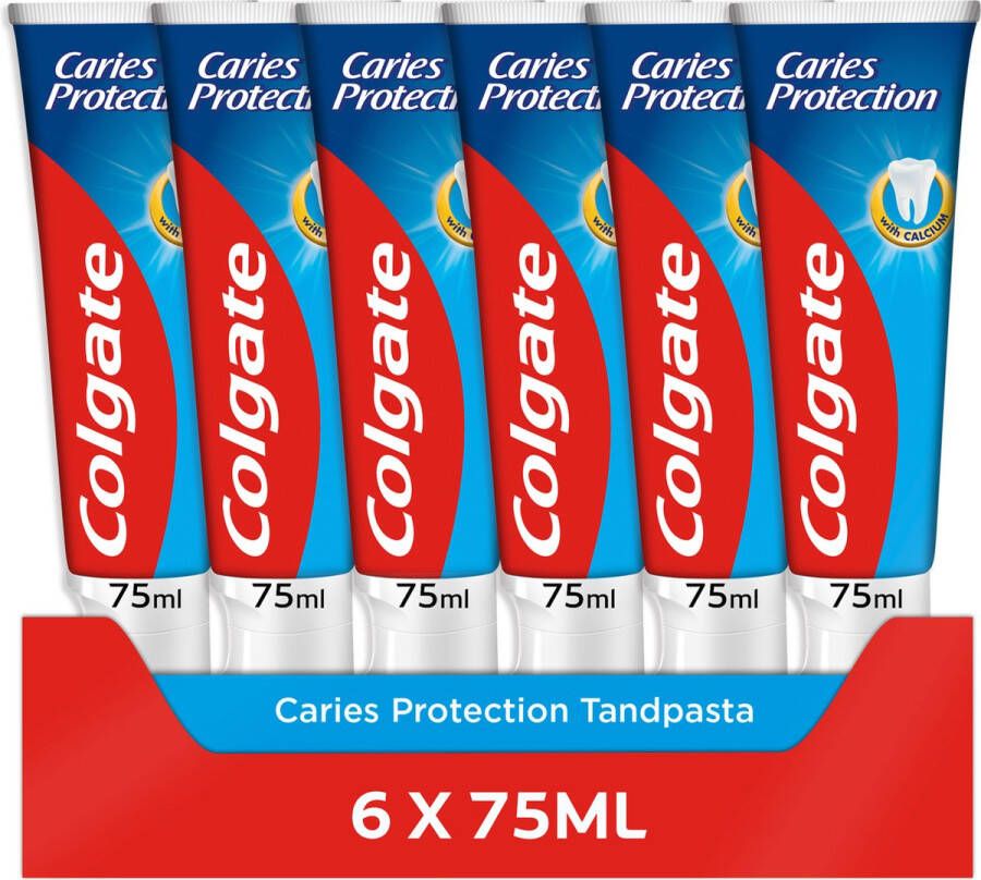 Colgate Caries Protection Tandpasta 6 x 75 ml Tegen gaatjes Voordeelverpakking