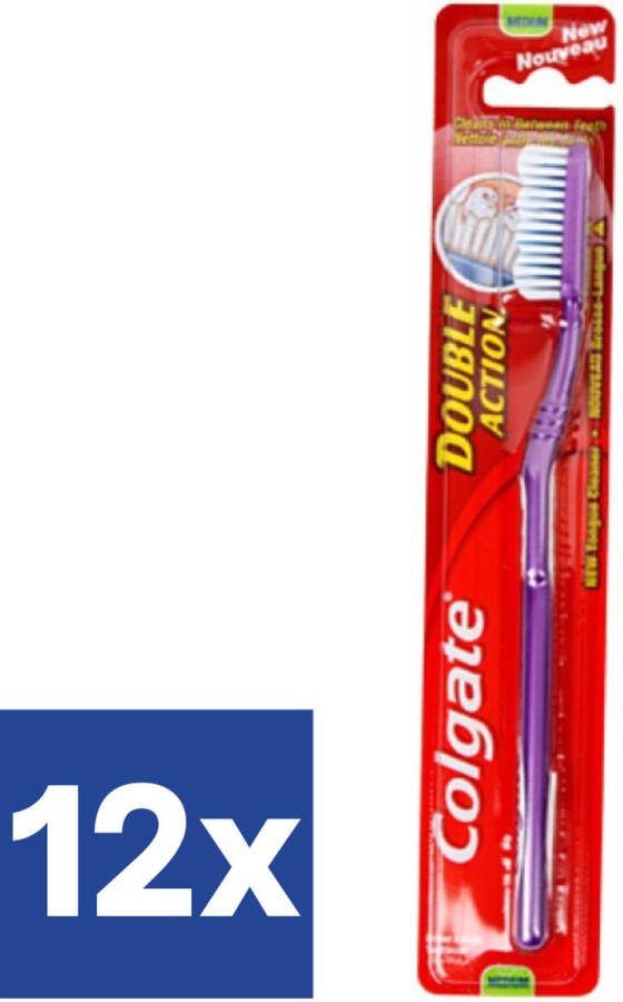 Colgate Double Action Medium Tandenborstel (Voordeelverpakking) 12 stuks