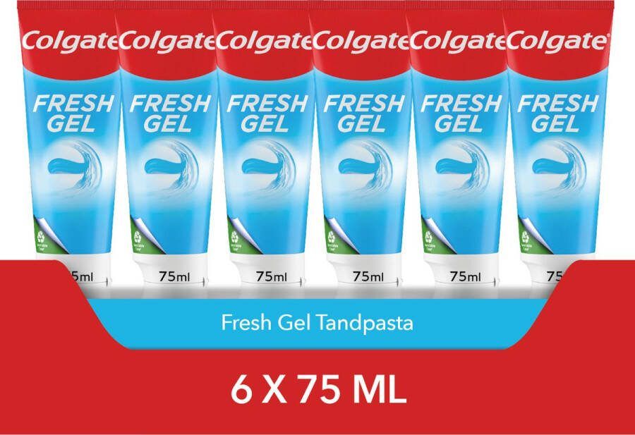 Colgate Fresh Gel Tandpasta 6 x 75ml Voor Een Frisse Adem Voordeelverpakking