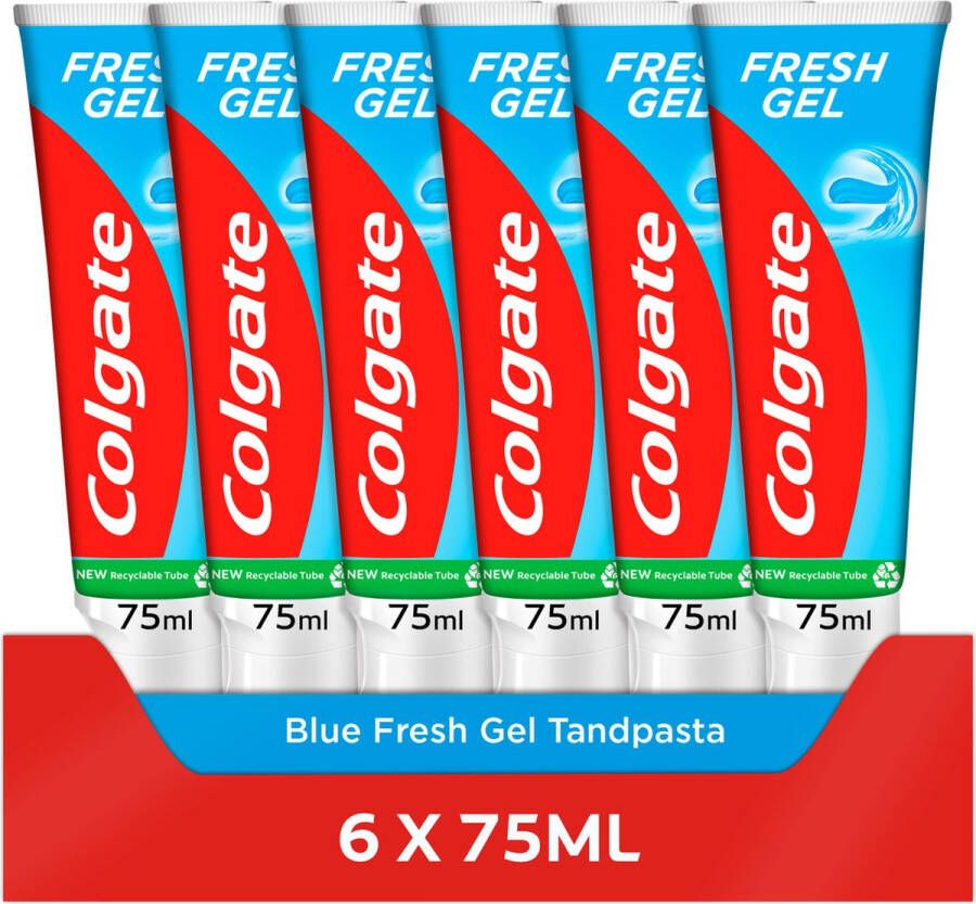 Colgate Fresh Gel Tandpasta 6 x 75ml Voor Een Frisse Adem Voordeelverpakking
