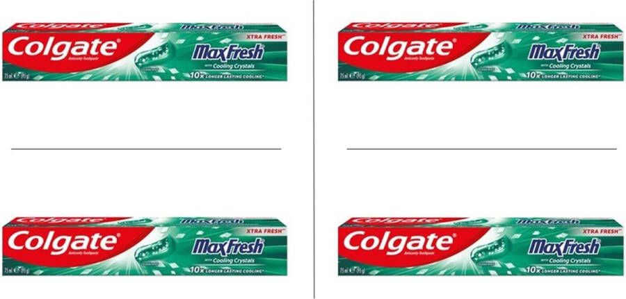 Colgate Max Fresch tandpasta 4 tubes van 100 ml