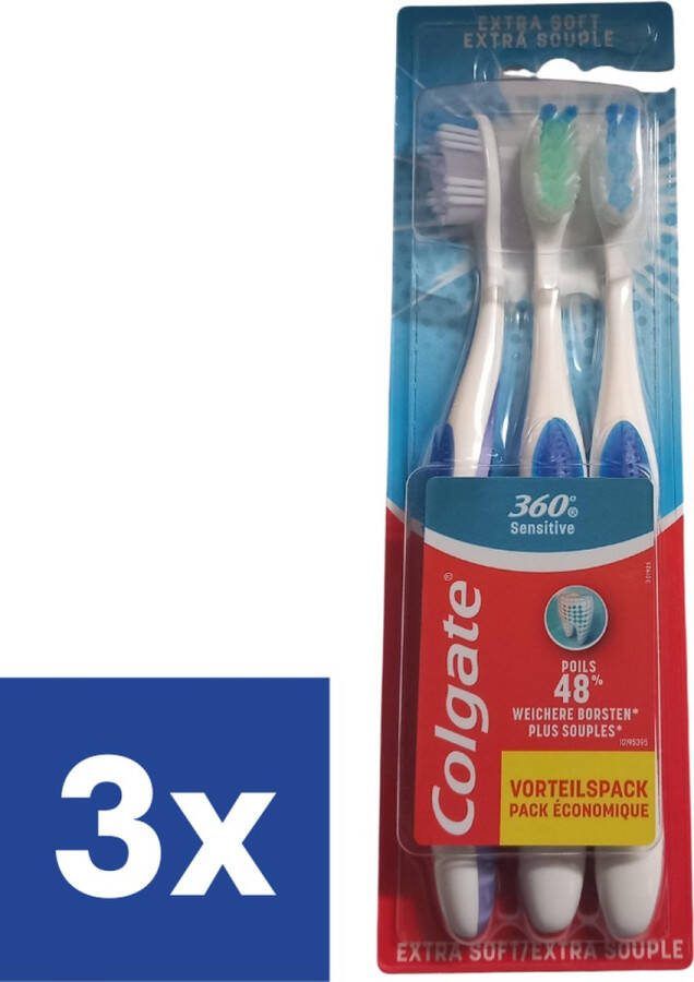 Colgate Sensitive Extra Soft Tandenborstel 3 x 3 stuks