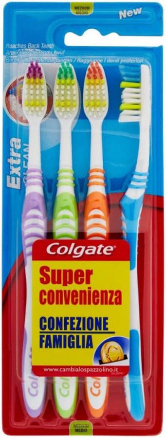 Colgate Tandenborstels | Mondverzoging & Gebitsverzorging | 4 Stuks | Extraclean