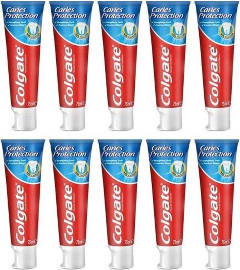 Colgate Tandpasta – Caries Protection met calcium 75 ml 10 stuks