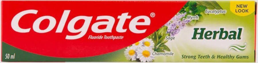 Colgate Tandpasta Herbal met Eucalyptus Mirre Salie & Kamille 50 ml Fluoride Toothpaste Makkelijke reisverpakking