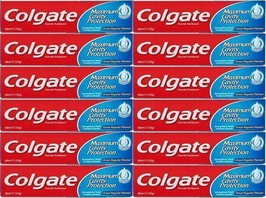 Colgate Tandpasta Maximum Cavity Protection 12 x 100ml voordeelverpakking