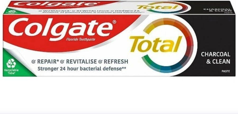 Colgate Total Charcoal & Clean Tandpasta 75 ml