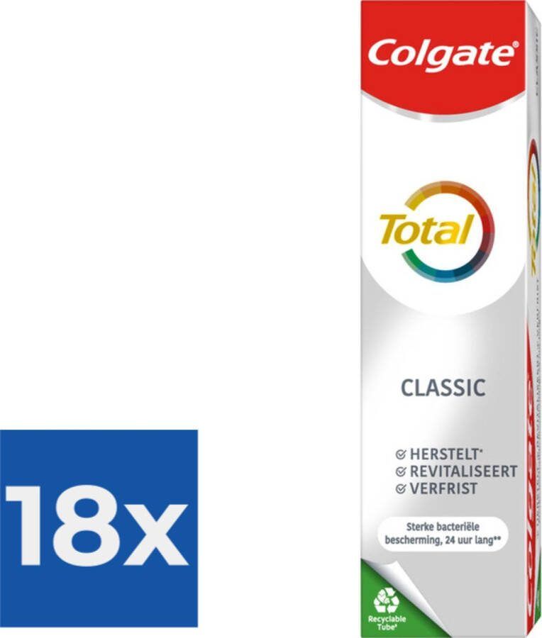Colgate Total Tandpasta Original 75 ml Voordeelverpakking 18 stuks