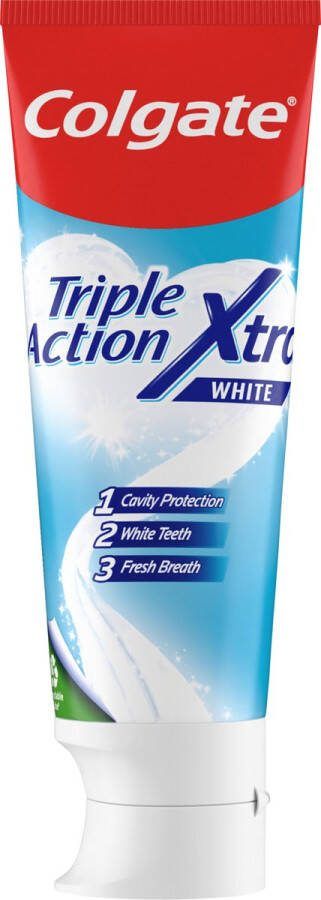 Colgate Triple Action Whitening tandpasta 6x75ml Voor Witte Tanden Voordeelverpakking