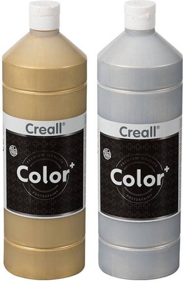 Collall Plakkaatverf Set Creall Color+ 1000ml Goud en Zilver