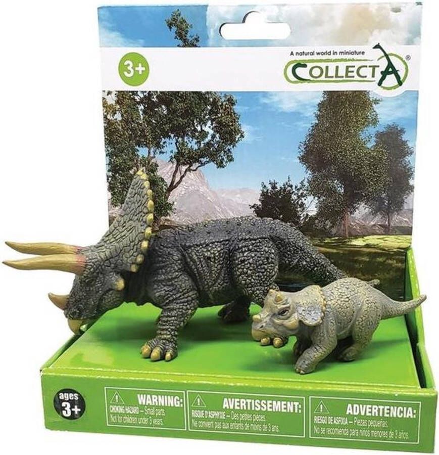 Collecta Prehistorie: Triceratops Met Baby Speelset 2-delig