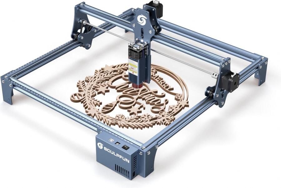 Colony Group A5 Pro lasergraveur 90W vaste scherpstelpunten Laser snijmachine graveren 5.5-6W gecomprimeerde plek LD CNC 410x420mm Graveerruimte Snel en Hoge precisie gesneden graveur voor Metaal Hout Vinyl Leer