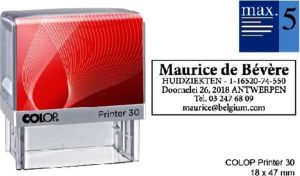 Colop Tekststempel Printer 30 personaliseerbaar 5regels 47x18mm
