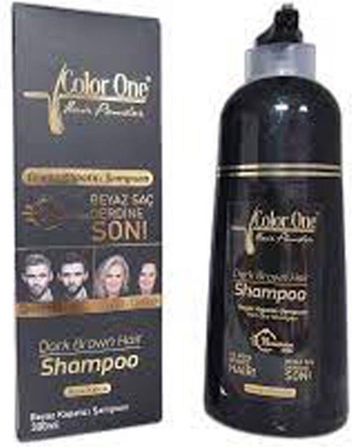 COLOR ONE Hair Dye Shampoo Black Verf Shampoo Zwart 300 ml 10 min