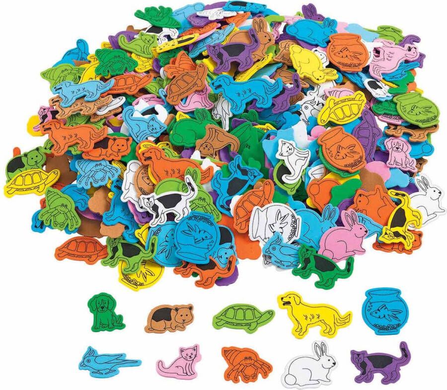 No brand Colorations Favoriete Dieren Foam Vormen 500st.