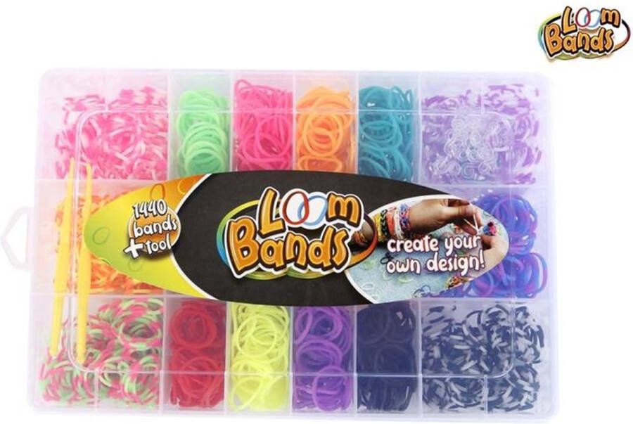 Colorful DIY Bands Loombox 1440 loombandjes Multicolor