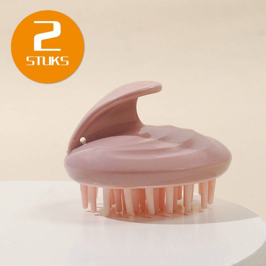 Colorful Sun Scalp Massager 2 Stuks Shampoo massageborstel Haarborstel voor Haargroei Shampoo Borstel Massageborstel voor de haren Siliconen Haarborstel Hoofdhuid borstel Haargroei & anti roos Head Massager Bruin