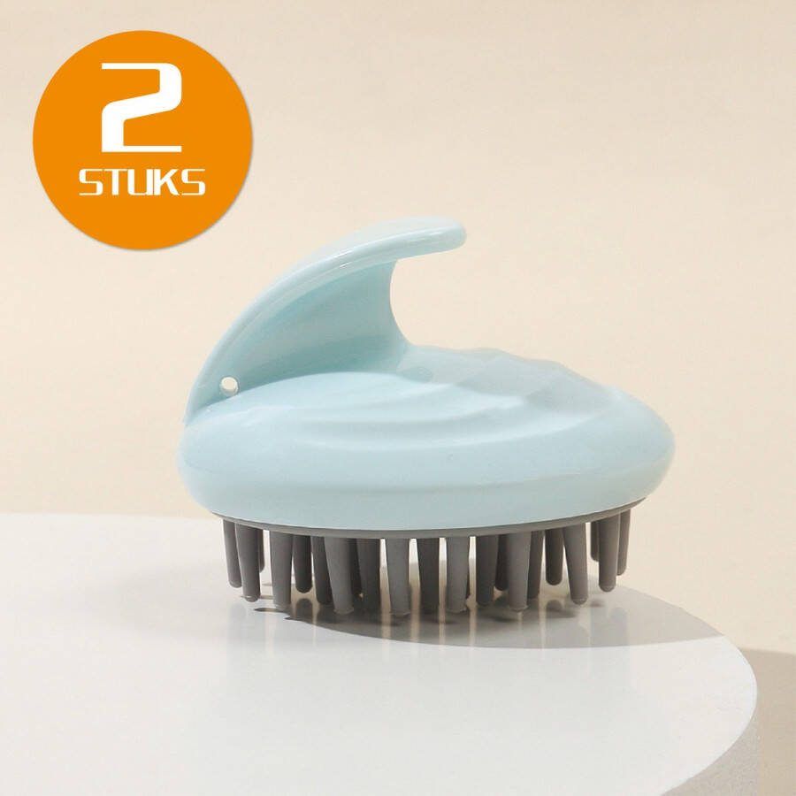 Colorful Sun Scalp Massager 2 Stuks Shampoo massageborstel Haarborstel voor Haargroei Shampoo Borstel Massageborstel voor de haren Siliconen Haarborstel Hoofdhuid borstel Haargroei & anti roos Head Massager Blauw